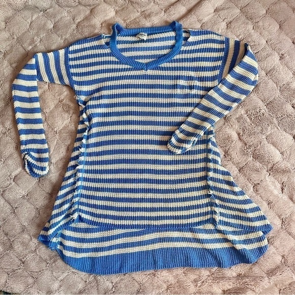 Hayden Los Angeles Striped Oversize Knit Sweater Size M - Picture 3 of 10